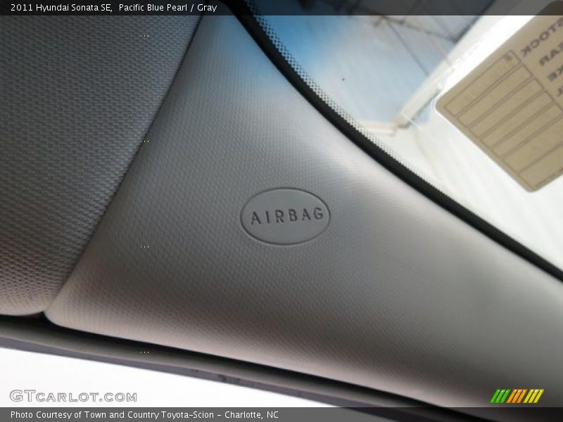 Pacific Blue Pearl / Gray 2011 Hyundai Sonata SE