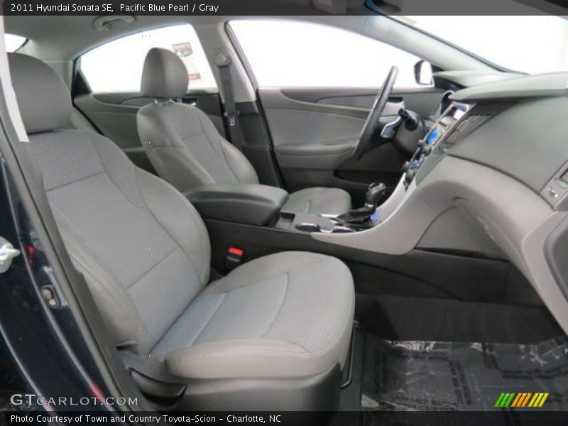 Pacific Blue Pearl / Gray 2011 Hyundai Sonata SE