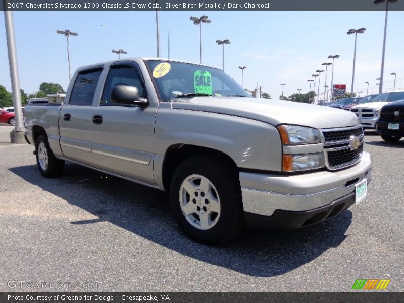 Silver Birch Metallic / Dark Charcoal 2007 Chevrolet Silverado 1500 Classic LS Crew Cab