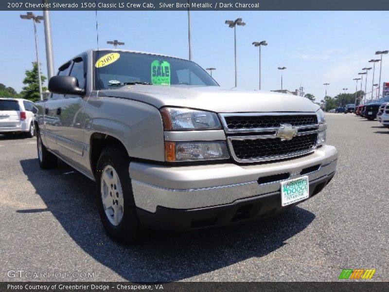 Silver Birch Metallic / Dark Charcoal 2007 Chevrolet Silverado 1500 Classic LS Crew Cab