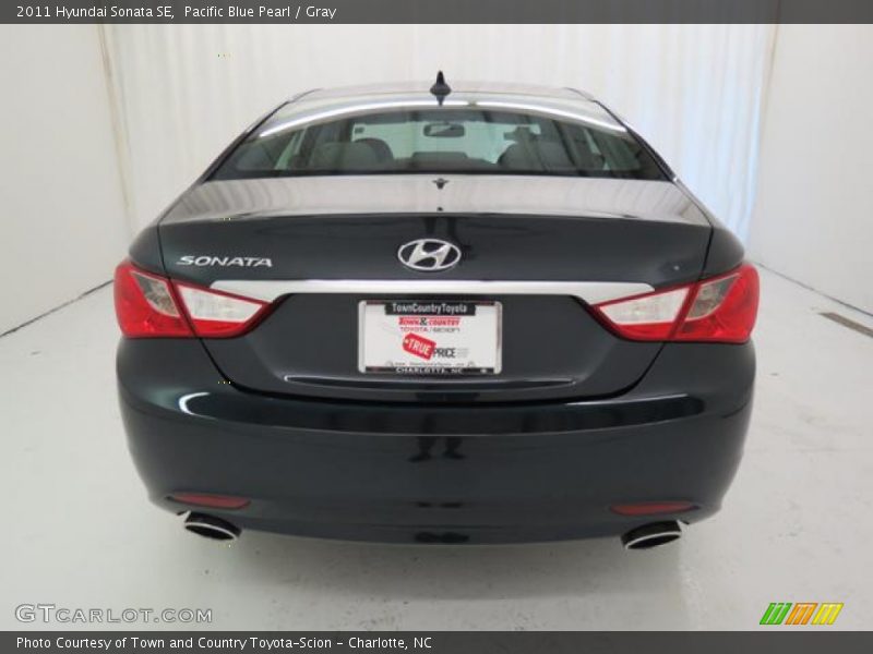Pacific Blue Pearl / Gray 2011 Hyundai Sonata SE