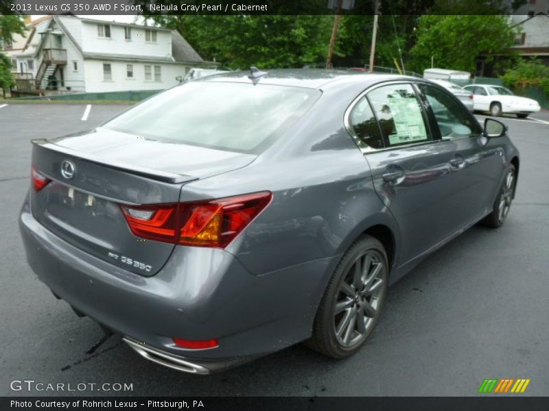 Nebula Gray Pearl / Cabernet 2013 Lexus GS 350 AWD F Sport
