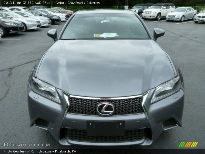 Nebula Gray Pearl / Cabernet 2013 Lexus GS 350 AWD F Sport