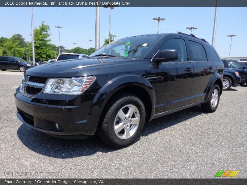 Brilliant Black Crystal Pearl / Dark Slate Gray 2010 Dodge Journey SE