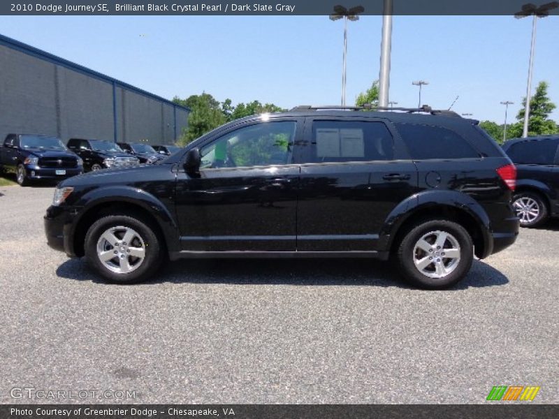 Brilliant Black Crystal Pearl / Dark Slate Gray 2010 Dodge Journey SE