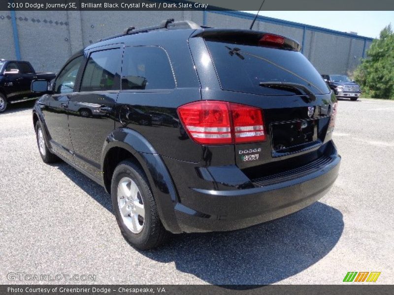 Brilliant Black Crystal Pearl / Dark Slate Gray 2010 Dodge Journey SE