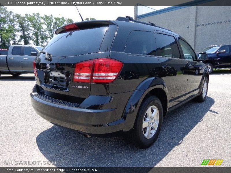 Brilliant Black Crystal Pearl / Dark Slate Gray 2010 Dodge Journey SE