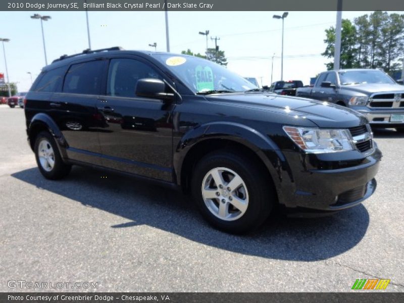 Brilliant Black Crystal Pearl / Dark Slate Gray 2010 Dodge Journey SE