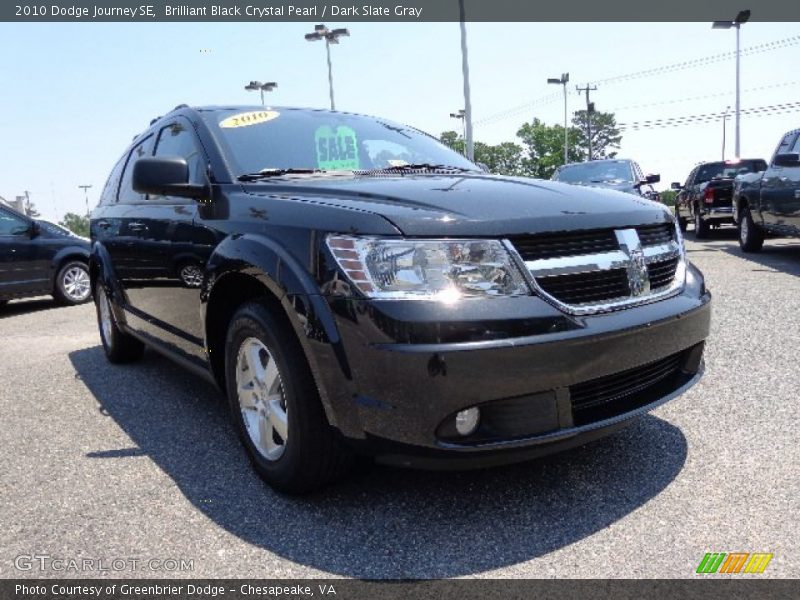 Brilliant Black Crystal Pearl / Dark Slate Gray 2010 Dodge Journey SE