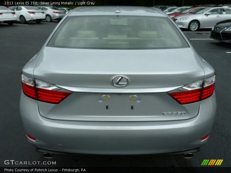 Silver Lining Metallic / Light Gray 2013 Lexus ES 350