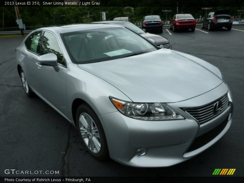 Silver Lining Metallic / Light Gray 2013 Lexus ES 350