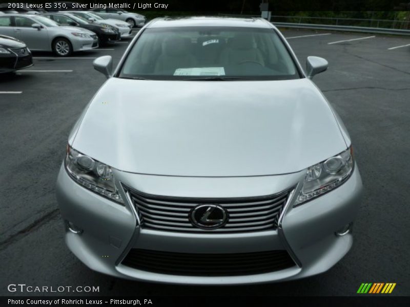 Silver Lining Metallic / Light Gray 2013 Lexus ES 350