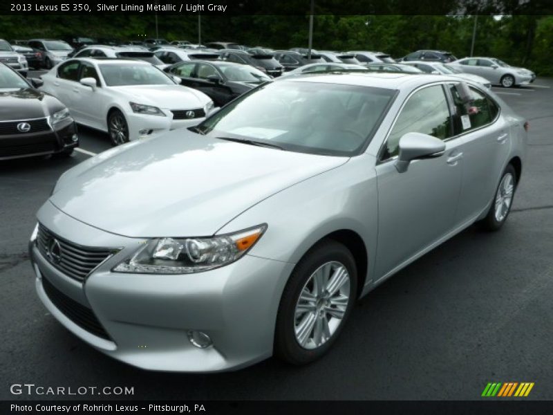 Silver Lining Metallic / Light Gray 2013 Lexus ES 350
