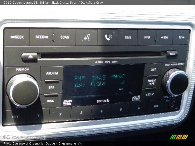 Brilliant Black Crystal Pearl / Dark Slate Gray 2010 Dodge Journey SE