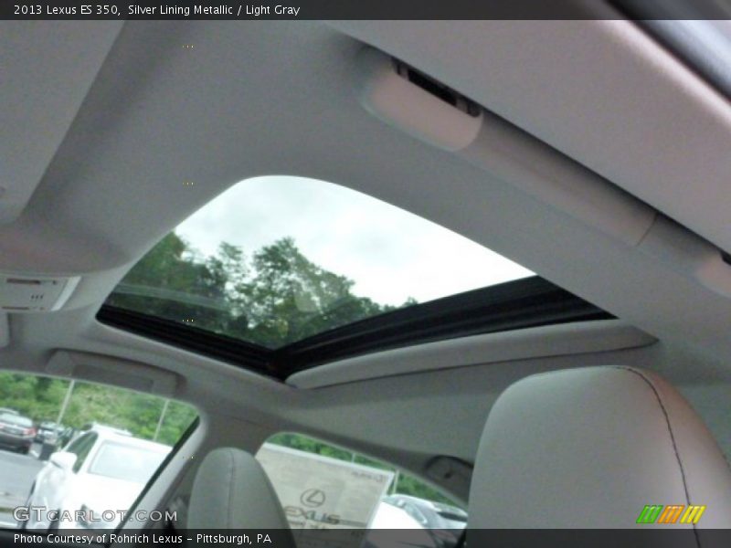 Silver Lining Metallic / Light Gray 2013 Lexus ES 350
