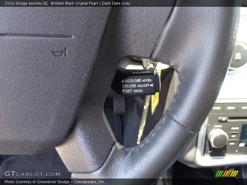 Brilliant Black Crystal Pearl / Dark Slate Gray 2010 Dodge Journey SE