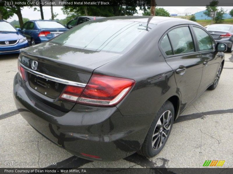 Polished Metal Metallic / Black 2013 Honda Civic EX-L Sedan