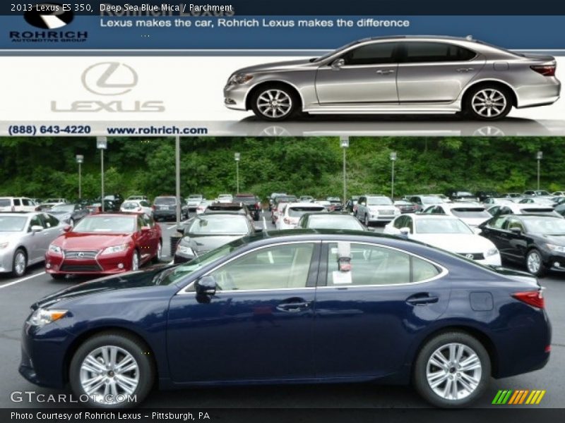 Deep Sea Blue Mica / Parchment 2013 Lexus ES 350