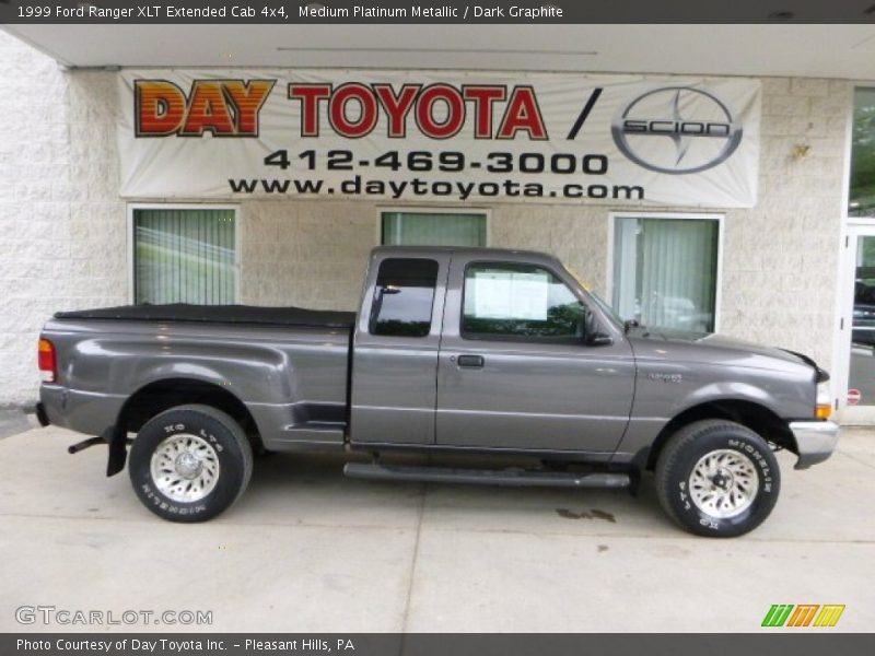 Medium Platinum Metallic / Dark Graphite 1999 Ford Ranger XLT Extended Cab 4x4