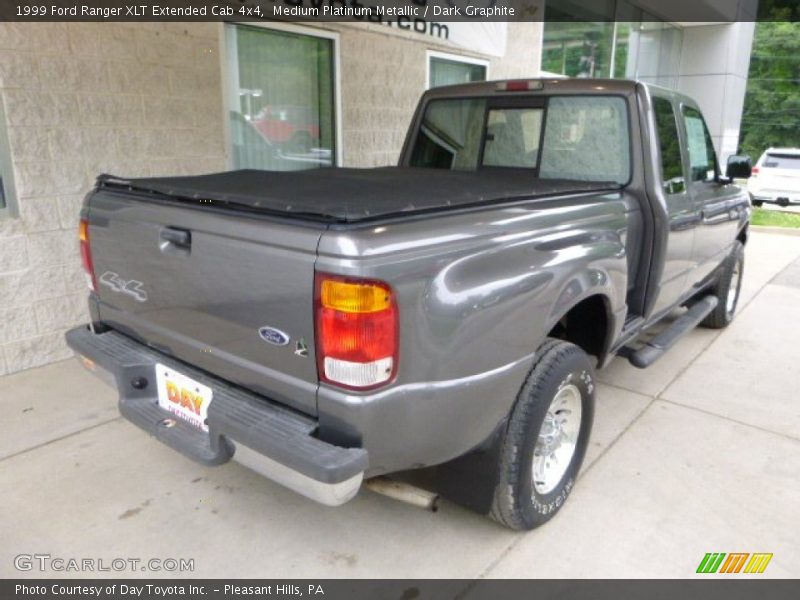 Medium Platinum Metallic / Dark Graphite 1999 Ford Ranger XLT Extended Cab 4x4