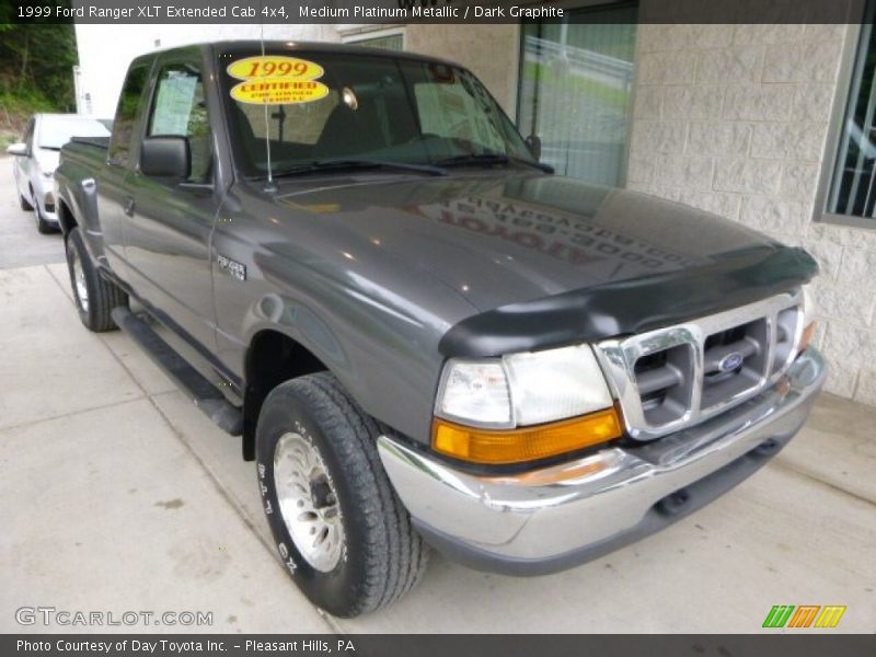 Medium Platinum Metallic / Dark Graphite 1999 Ford Ranger XLT Extended Cab 4x4
