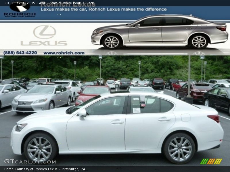 Starfire White Pearl / Black 2013 Lexus GS 350 AWD