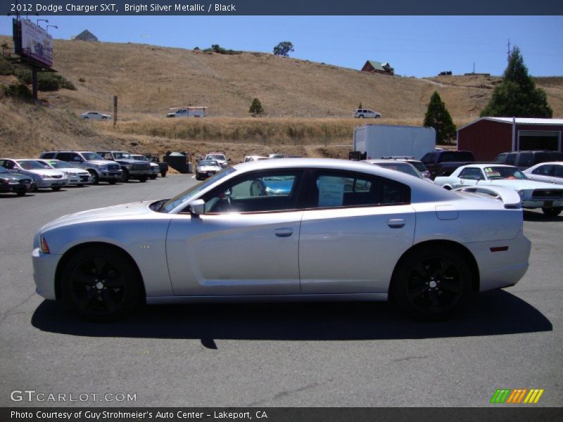 Bright Silver Metallic / Black 2012 Dodge Charger SXT