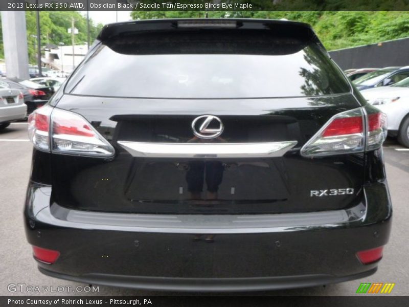 Obsidian Black / Saddle Tan/Espresso Birds Eye Maple 2013 Lexus RX 350 AWD