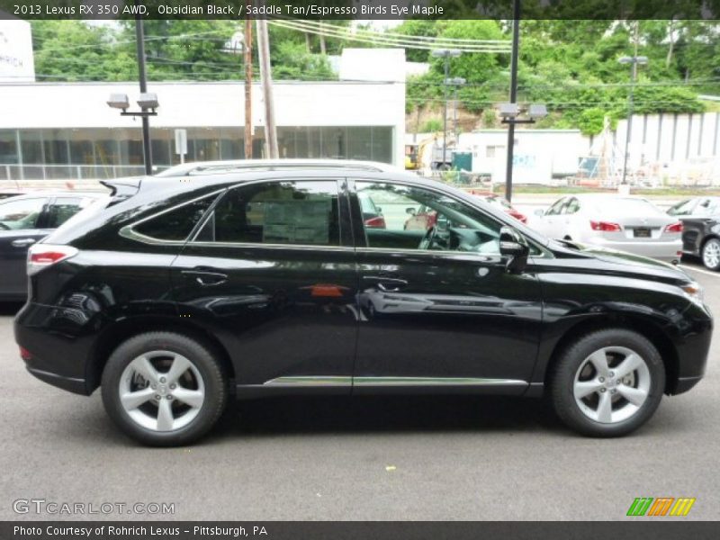 Obsidian Black / Saddle Tan/Espresso Birds Eye Maple 2013 Lexus RX 350 AWD