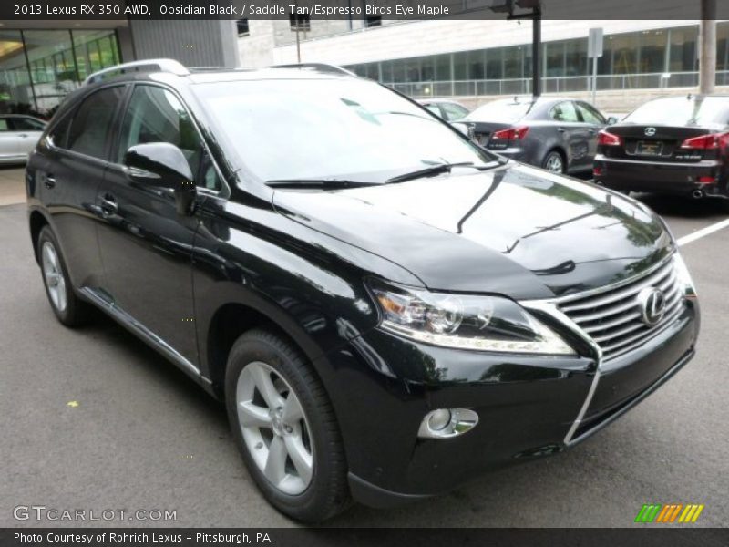 Obsidian Black / Saddle Tan/Espresso Birds Eye Maple 2013 Lexus RX 350 AWD