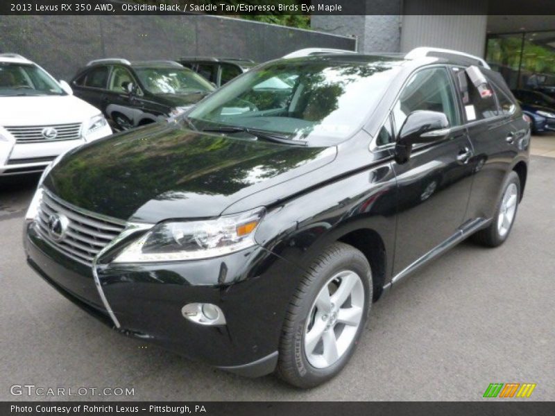 Obsidian Black / Saddle Tan/Espresso Birds Eye Maple 2013 Lexus RX 350 AWD