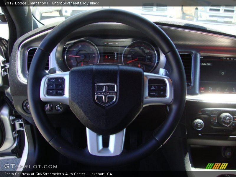 Bright Silver Metallic / Black 2012 Dodge Charger SXT