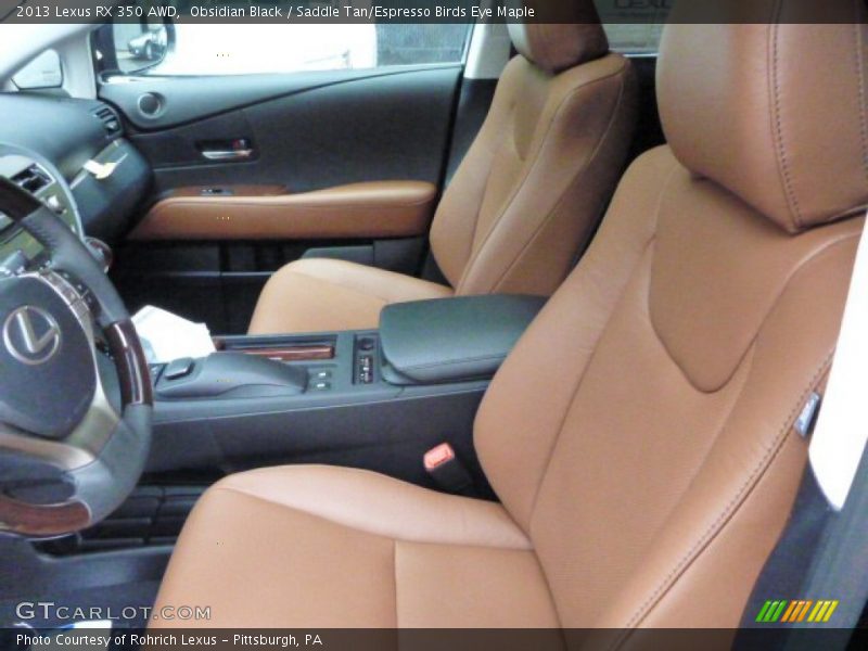 Obsidian Black / Saddle Tan/Espresso Birds Eye Maple 2013 Lexus RX 350 AWD