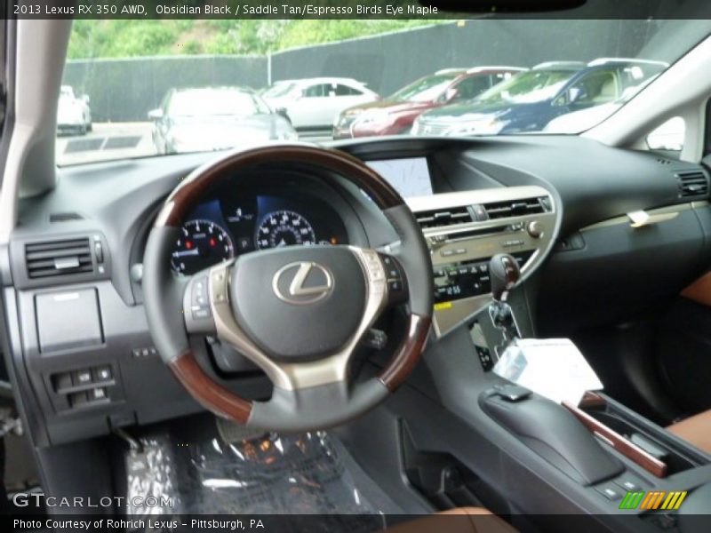 Obsidian Black / Saddle Tan/Espresso Birds Eye Maple 2013 Lexus RX 350 AWD