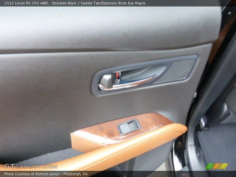 Obsidian Black / Saddle Tan/Espresso Birds Eye Maple 2013 Lexus RX 350 AWD