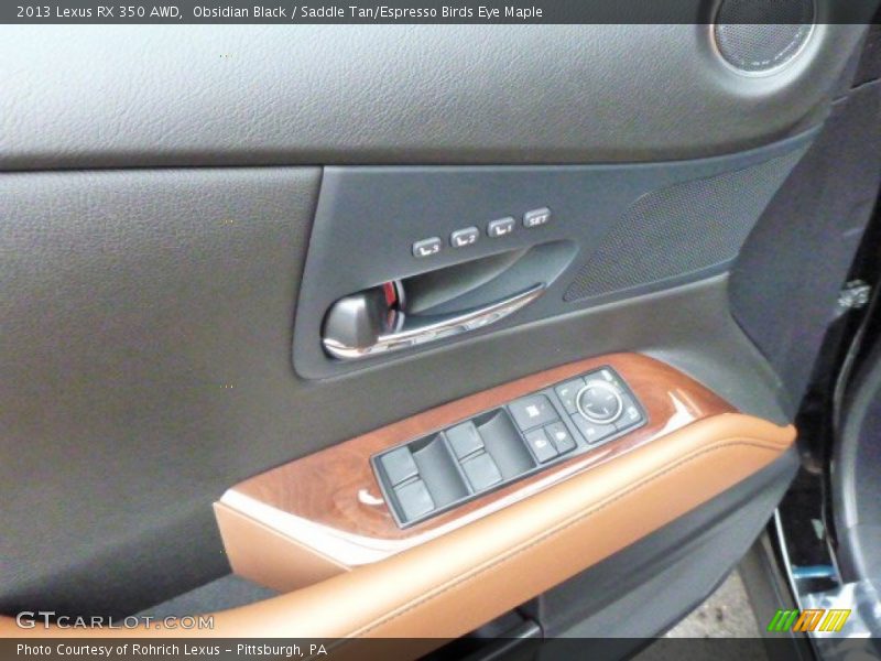 Obsidian Black / Saddle Tan/Espresso Birds Eye Maple 2013 Lexus RX 350 AWD