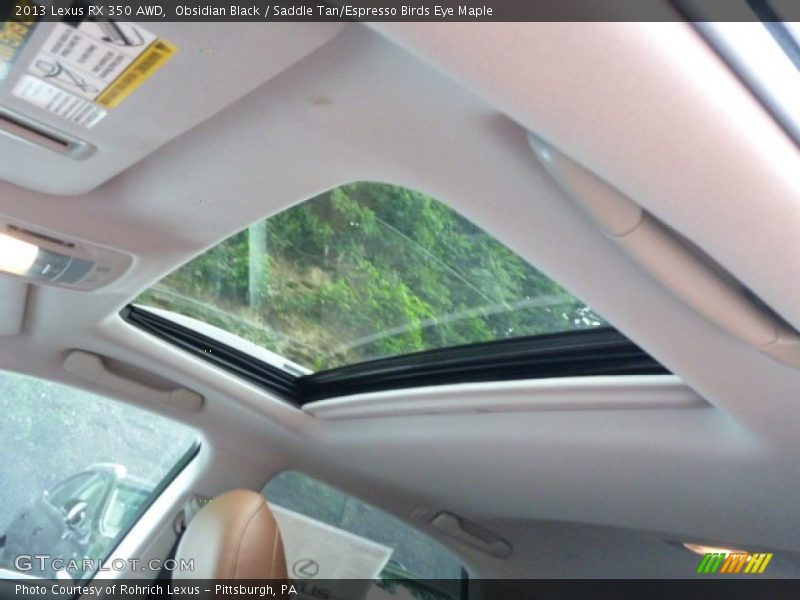 Obsidian Black / Saddle Tan/Espresso Birds Eye Maple 2013 Lexus RX 350 AWD