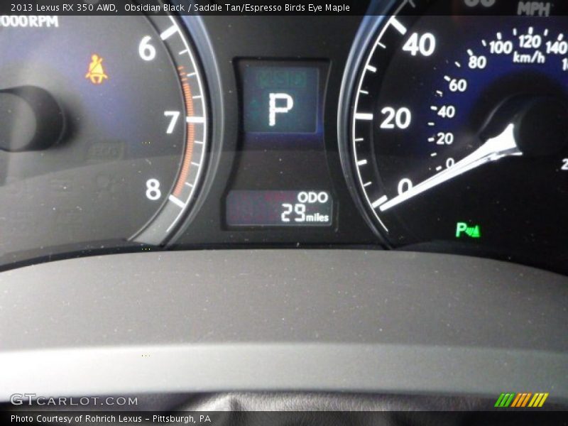 Obsidian Black / Saddle Tan/Espresso Birds Eye Maple 2013 Lexus RX 350 AWD