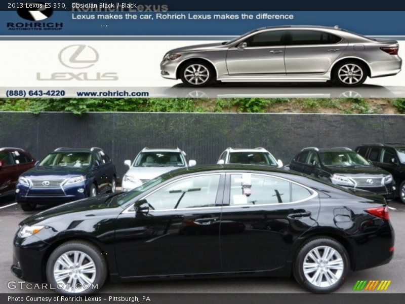 Obsidian Black / Black 2013 Lexus ES 350