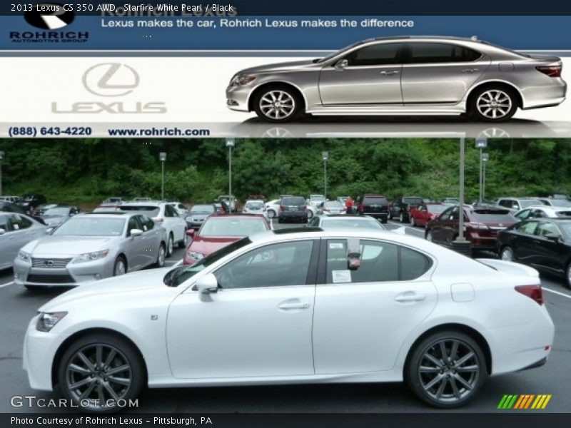 Starfire White Pearl / Black 2013 Lexus GS 350 AWD