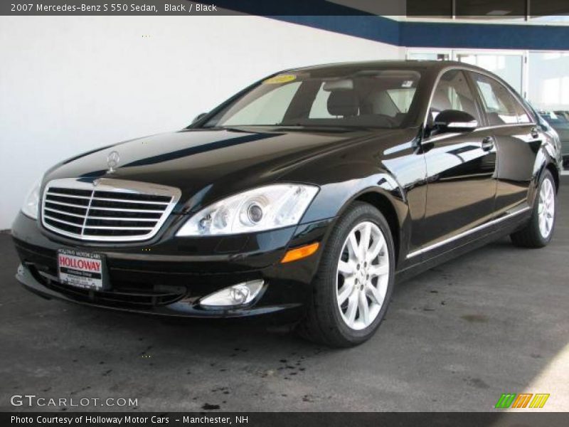 Black / Black 2007 Mercedes-Benz S 550 Sedan