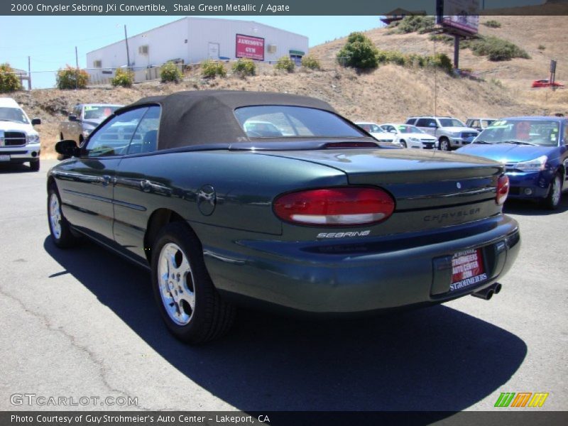 Shale Green Metallic / Agate 2000 Chrysler Sebring JXi Convertible