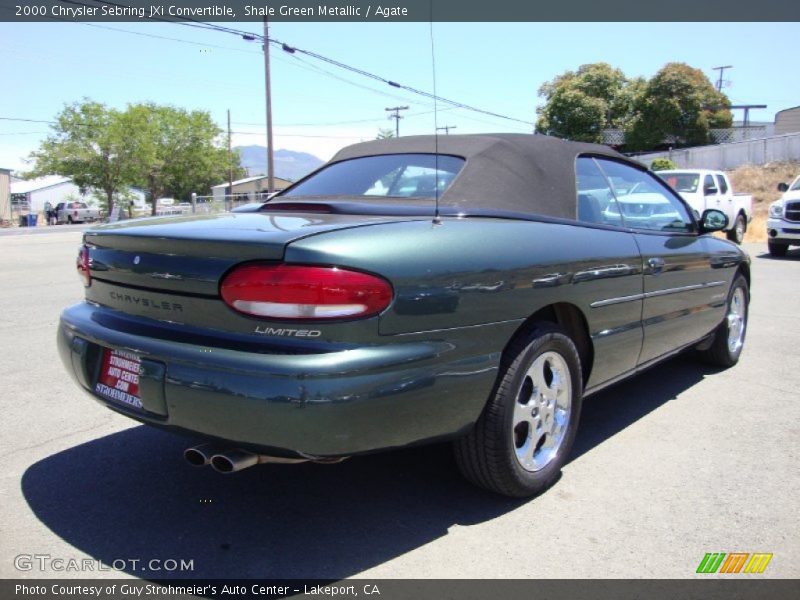 Shale Green Metallic / Agate 2000 Chrysler Sebring JXi Convertible