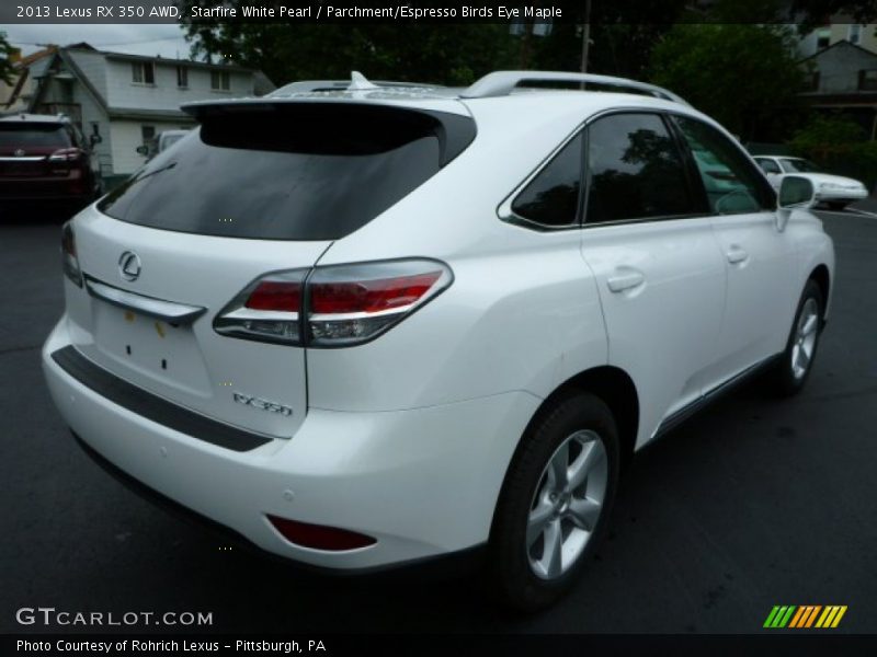 Starfire White Pearl / Parchment/Espresso Birds Eye Maple 2013 Lexus RX 350 AWD