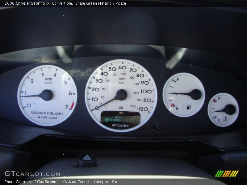Shale Green Metallic / Agate 2000 Chrysler Sebring JXi Convertible