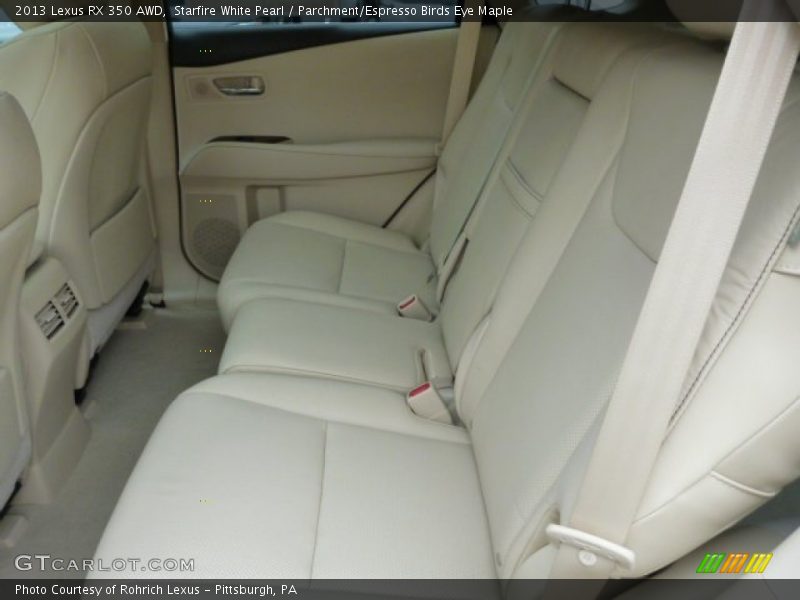 Starfire White Pearl / Parchment/Espresso Birds Eye Maple 2013 Lexus RX 350 AWD