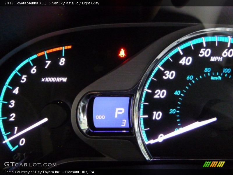 Silver Sky Metallic / Light Gray 2013 Toyota Sienna XLE