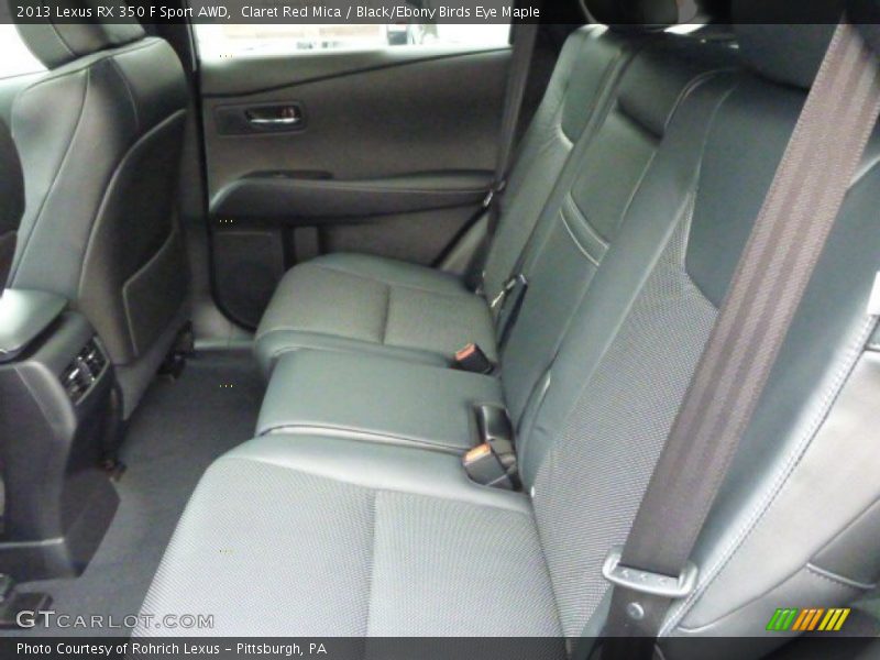 Claret Red Mica / Black/Ebony Birds Eye Maple 2013 Lexus RX 350 F Sport AWD