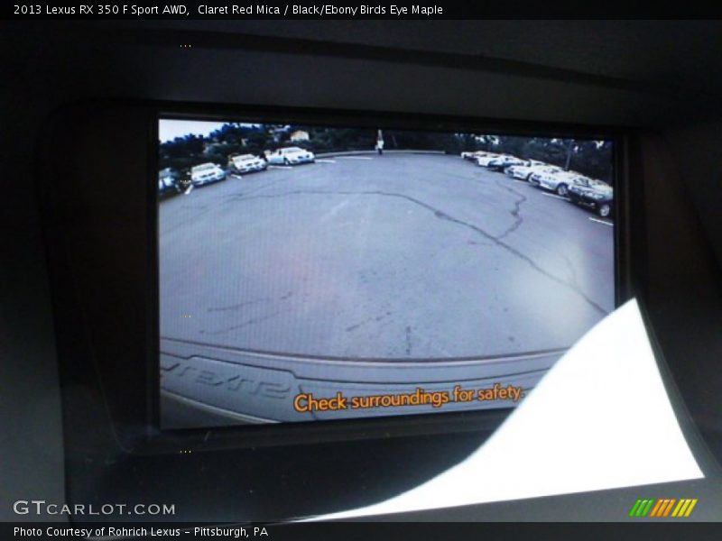 Claret Red Mica / Black/Ebony Birds Eye Maple 2013 Lexus RX 350 F Sport AWD