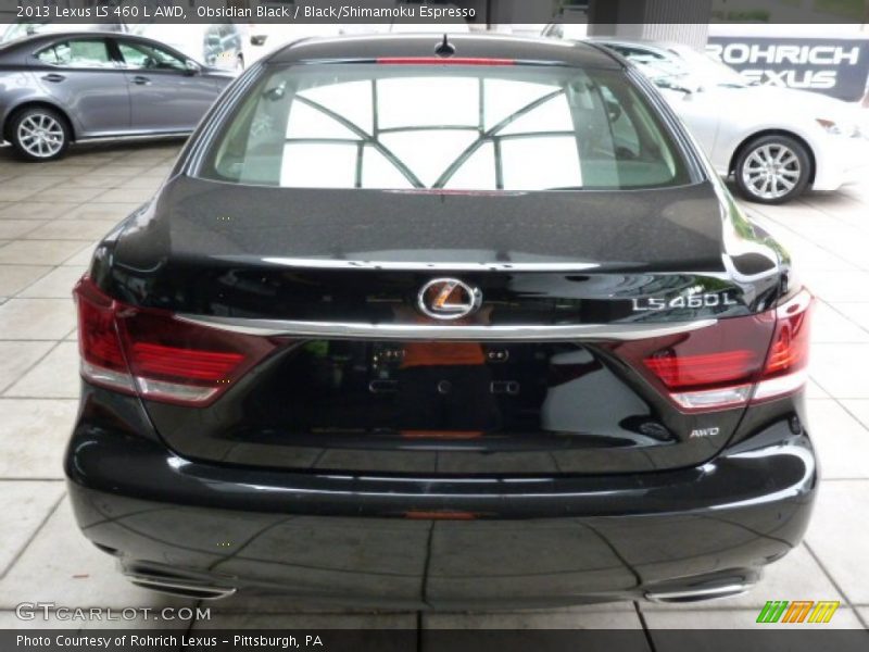Obsidian Black / Black/Shimamoku Espresso 2013 Lexus LS 460 L AWD